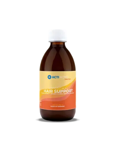 Fortifying hair support supplement bottle by Liposomal Hair Renewal